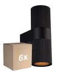 Lot 6x Nordlux Kyklop Applique Murale Aluminium Noir Up & Down | Convient pour 2x GU10